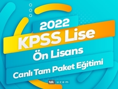2022 KPSS Lise-Ön Lisans Tam Paket Eğitimi
