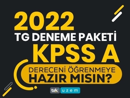 2022 KPSS A Türkiye Geneli Deneme sınavı