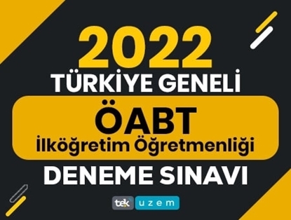 2022 Türkiye Geneli ÖABT İlköğretim Öğretmenliği Deneme Sınavı