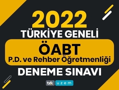 2022 Türkiye Geneli ÖABT P.D ve Rehber Öğretmenliği Deneme Sınavı