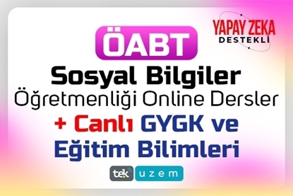 2025 GYGK+EB+ ÖABT Sosyal Bilgiler Öğretmenliği Yapay Zeka Destekli Online Eğitim Programı