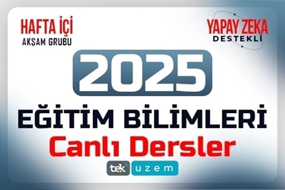 2025 KPSS Eğitim Bilimleri Yapay Zeka Destekli Canlı Dersler Hafta İçi Akşam Grubu