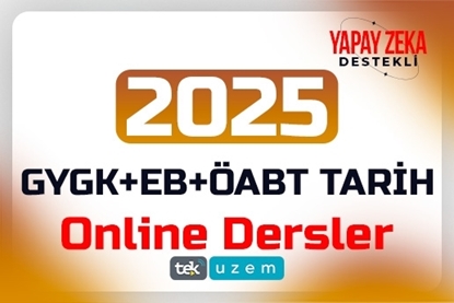 Resim 2025 KPSS GYGK +EB + ÖABT Tarih Yapay Zeka Destekli Online Dersler