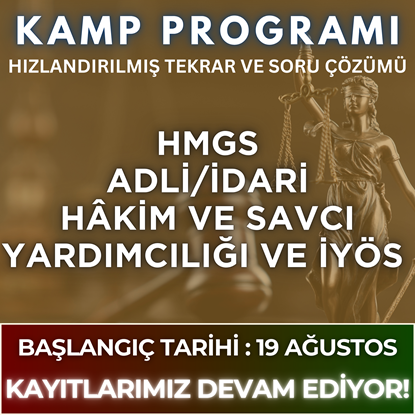 Resim HMGS ADLİ/İDARİ HAKİM ve SAVCI YARDIMCILIĞI VE İYÖS KAMP PROGRAMI