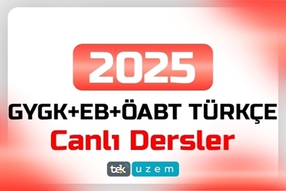 Resim 2025 KPSS ÖABT Türkçe ve Yapay Zeka Destekli GYGK-Eğitim Bilimleri Canlı Dersler