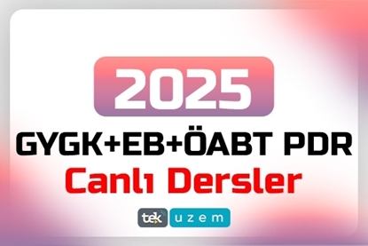 Resim 2025 KPSS ÖABT PDR ve Yapay Zeka Destekli GYGK-Eğitim Bilimleri Canlı Dersler