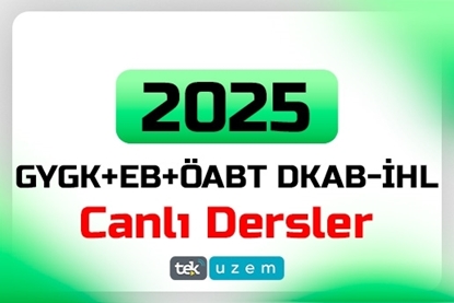 Resim 2025 KPSS ÖABT DKAB-İHL ve Yapay Zeka Destekli GYGK-Eğitim Bilimleri Canlı Dersler