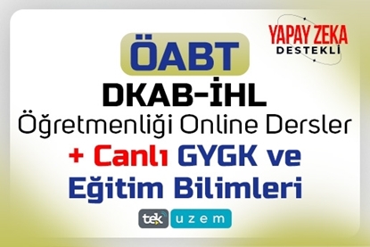 Resim 2025 KPSS Yapay Zeka Destekli ÖABT DKAB-İHL Video Dersler ve GYGK-EB Canlı Dersler