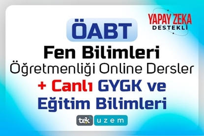 Resim 2025 KPSS Yapay Zeka Destekli ÖABT Fen Bilimleri Video Dersler ve GYGK-EB Canlı Dersler