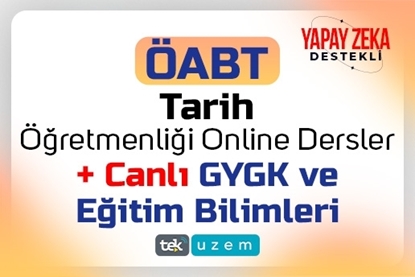 Resim 2025 KPSS Yapay Zeka Destekli ÖABT Tarih Video Dersler ve GYGK-EB Canlı Dersler