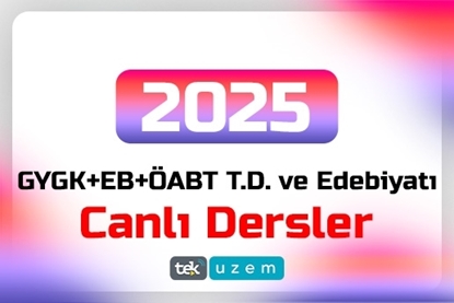 Resim 2025 KPSS ÖABT Edebiyat ve Yapay Zeka Destekli GYGK-Eğitim Bilimleri Canlı Dersler