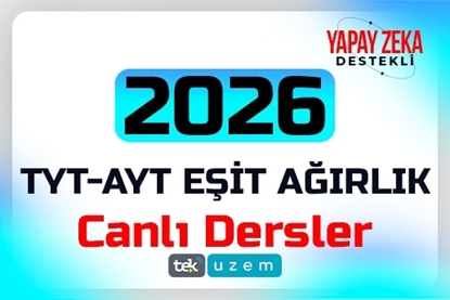 Resim 2026 TYT/ AYT Eşit Ağırlık Yapay Zeka Destekli Canlı Dersler