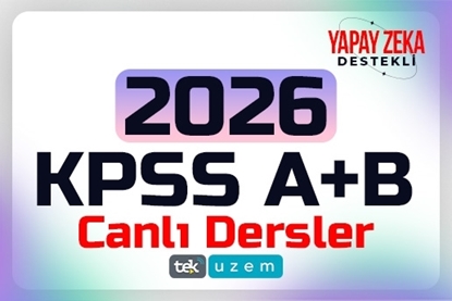 Resim 2026 KPSS A + GYGK Hafta Sonu Akşam Grubu Yapay Zeka Destekli Canlı Dersler