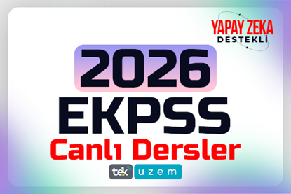 2026 EKPSS Yapay Zeka Destekli Canlı Dersler