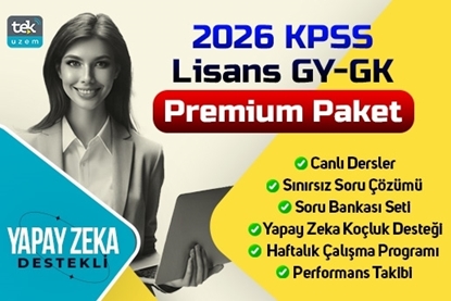 Resim 2026 KPSS Genel Yetenek Genel Kültür Yapay Zeka Destekli Canlı Dersler- Premium Paket