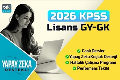 Resim 2026 KPSS Genel Yetenek Genel Kültür Yapay Zeka Destekli Canlı Dersler
