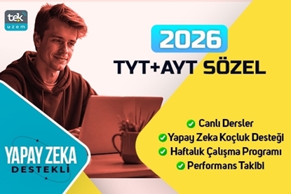 Resim 2026 TYT/ AYT Sözel Yapay Zeka Destekli Canlı Dersler