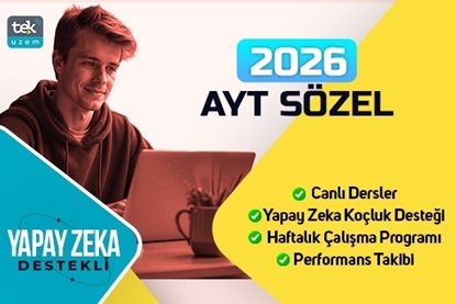 Resim 2026  AYT Sözel Yapay Zeka Destekli Canlı Dersler