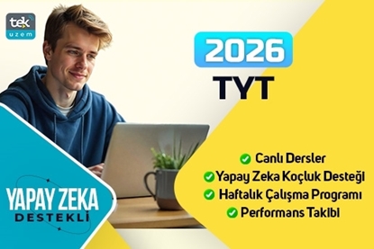 Resim 2026 YKS TYT Yapay Zeka Destekli Canlı Dersler