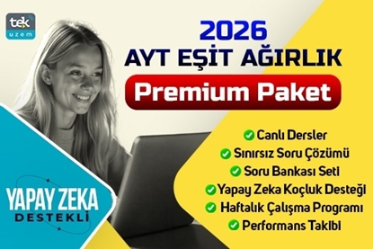 Resim 2026 AYT Eşit Ağırlık Yapay Zeka Destekli Canlı Dersler- Premium Paket