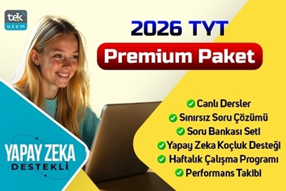 Resim 2026 YKS TYT Yapay Zeka Destekli Canlı Dersler- Premium Paket