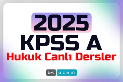 Resim 2025 KPSS A HUKUK CANLI DERSLER