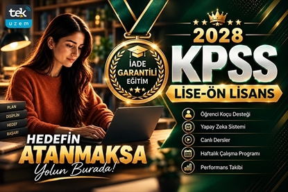 2028 KPSS Ön Lisans ve Ortaöğretim Online Hazırlık Kursu - Tekuzem